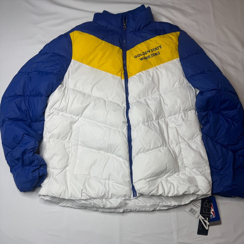NWT G-III Carl Banks Golden State Warriors NBA Women's Puffer Jacket L